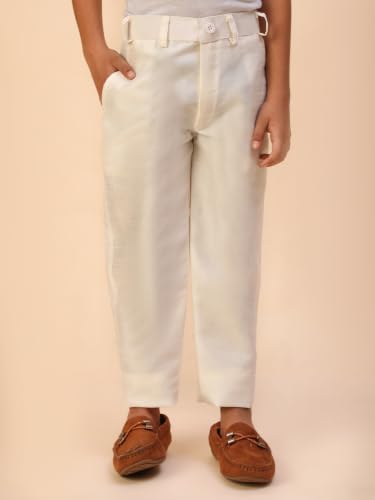 Image of Pro-Ethic Style Developer Kids Kurta Set For Boys With Waist Coat, Ethnic Wear for Diwali, Eid, Raksha Bandhan, Jacquard, Floral Print (Pack of 1)
