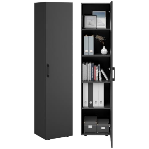 Bellamio Apol Aktenschrank Anthrazitschwarz – Mehrzweckschrank 40 cm...