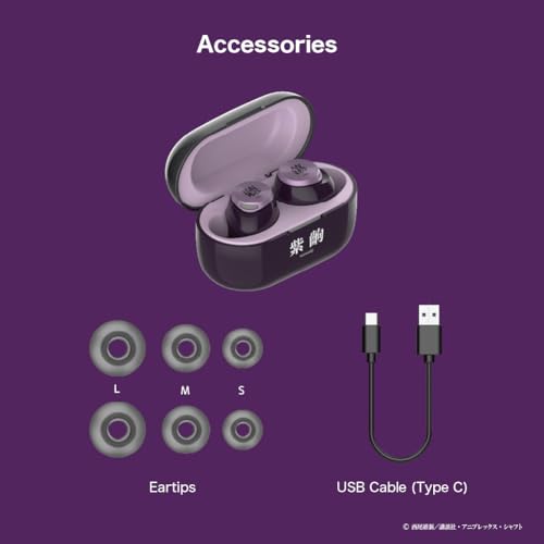 Image of AVIOT Monogatari Series Anime Wireless Earbuds TE-D01v-MGT 蕩(Tore) Model - Officially Licensed, Special Package & Design, Japanese Voice, Noise Cancelling, Bass