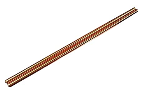 YINOX Double Layer Copper Bowl Copper Spoon Copper Chopsticks Copper Tableware Copper Bowl Set (1 Set) (Copper Chopsticks)