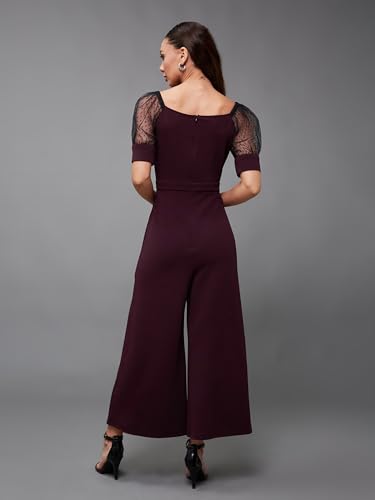 Image of Miss Chase Women's Self Design Cut-Out Georgette Jumpsuit