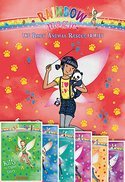Rainbow Magic The Baby Animal Rescue Fairies Complete Set of 7 Books: Mae the Panda Fairy, Kitty the Tiger Fairy, Mara the Meerkat Fairy, Savannah the Zebra Fairy, Kimberly the Koala Fairy, Rosie the Honey Bear Fairy, Nora the Arctic Fox Fairy