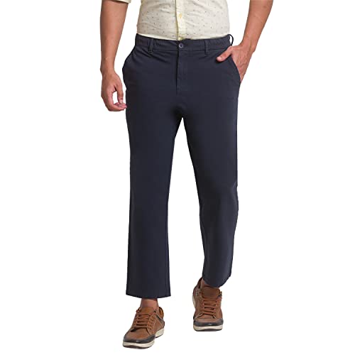 Image of Parx Men's Regular Fit Cotton Casual Pant (XMTZ03357K8 Black)