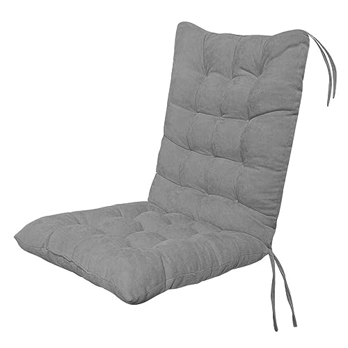 Cojín para silla de respaldo alto, cojín de asiento para silla de patio al aire libre, cojín suave para silla reclinable de jardín, cojín para interior, oficina, hogar, mecedoras con respaldo