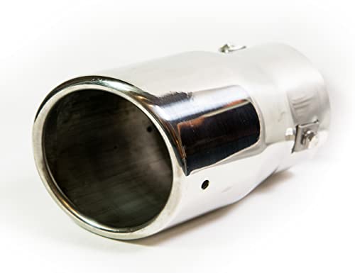 Embout d'échappement universel en acier inoxydable rond 90 mm pour tuyau d'échappement 48-66 mm