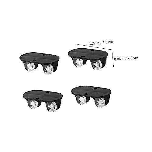 CRAFTHROU Acessórios De Polia De Carrinho 8Pcs Rodízios Não Giratórios Rodas De Utensílios De Cozinh