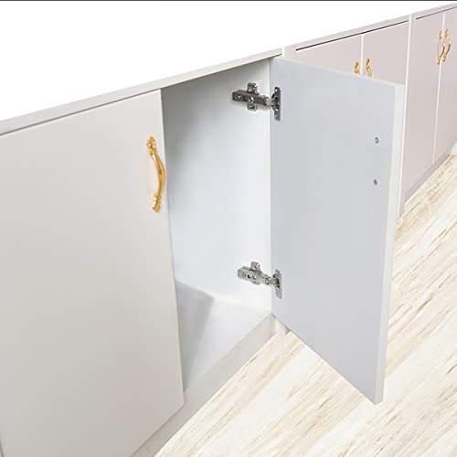 Probrico 2 Pair (4 Pack) 105 Degree Soft Close Cabinet Hinges， Full Overlay Cabinet Door Hinges Concealed, European Kitchen Cupboard Hinges Brushed Nickel， Flush Mount Cabinet Hinges For Bathroom #TOP5