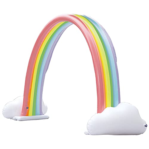 Teamson Kids Arco De Aspersor De Agua Grande Para Niños, Diversión Inflable Gigante Con Salpicaduras De Arcoíris, Juguete De Agua Para Exterior Y Jardín