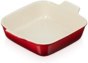 Le Creuset Stoneware Heritage Square Dish, 3 qt. (9"), Cerise
