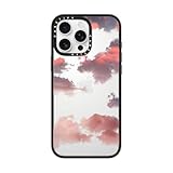 CASETiFY コンパクト iPhone 16 Pro Max ケース [軽量 / 1.2mからの落下テストをクリア (MIL規格2倍相当) / ワイヤレス充電に対応] - Clouds (Red) - クリア ブラック