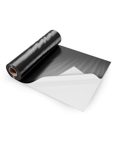 VEVOR Telo di Plastica 0,15 mm, 3,05 m x 30,48 m Barriera al Vapore per Intercapedine, Telo in Polietilene per Giardino ad Alta Resistenza, Telo per Fornitura di Plastica Agricola Nero e Bianco