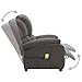vidaXL Fauteuil de Massage Inclinable Electrique Fauteuil de Relaxation Meuble Salon Salle de Séjour Dossier et Repose-Pied Réglables Gris Foncé Tissu