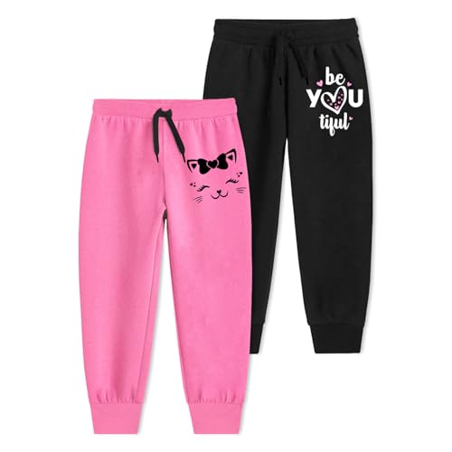 Image of Trampoline Kids Cotton Blend Trackpants Pack of 2 with Drawstrings & Ribbed Cuffs | Vibrant Printed Joggers for Boys & Girls | Soft Waistband & Side Pockets | Everyday Comfy Wear