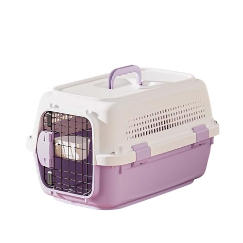 Katze Transportbox Hundebox - Transportbox für kleine Hunde und Katzen - 50 x 30 x 35 cm - Kann bis zu 6 kg tragen, Robustes Polypropylen, Türen aus...