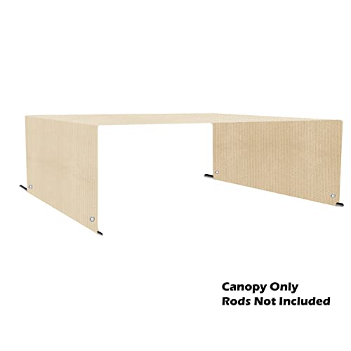 Alion Home Custom HDPE Permeable Canopy Sun Shade Cover Replacement with Rod Pockets for Pergola (16' x 8', Banha Beige) by Alion Home - Image 4