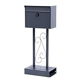 ヤマソロ ポスト 郵便受け 郵便 宅配ボックス スタンド 置き型 大容量 Cello チェロ 73-748 グレー