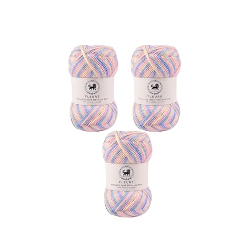 Image of Nestnhaven Acrowools Fleure Hand Knitting and Crochet Yarn. Pack of 1 Ball - 100gms. Shade no - NNHF (Multicolor25) | (500 Gm)