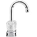 Dura Faucet DF-PB150A-CP RV Swivel Bar Faucet with Clear Acrylic 2-Knobs - 6-inch Spout (Chrome)