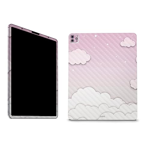 Image of MightySkins Carbon Fiber Skin Compatible with Apple iPad Pro 12.9 inch M2 6th Gen (2022) Full Wrap Kit - Baby Clouds | Protective, Durable Textured Carbon Fiber Finish | Easy to Apply | Made in The USA