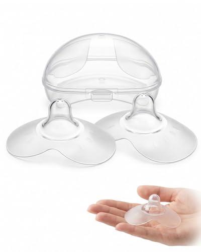 YAPKOLV Pezoneras Lactancia Silicona 2 Uds. Protector de Pezones para un Agarre Fácil del Bebé, Alivio y Confort Madre, Adaptable y Seguro