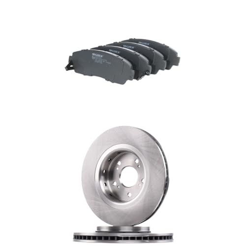 RIDEX Kit de discos de freno y pastillas 3405B2781 Eje delantero Chapa antichirridos ventilación externa