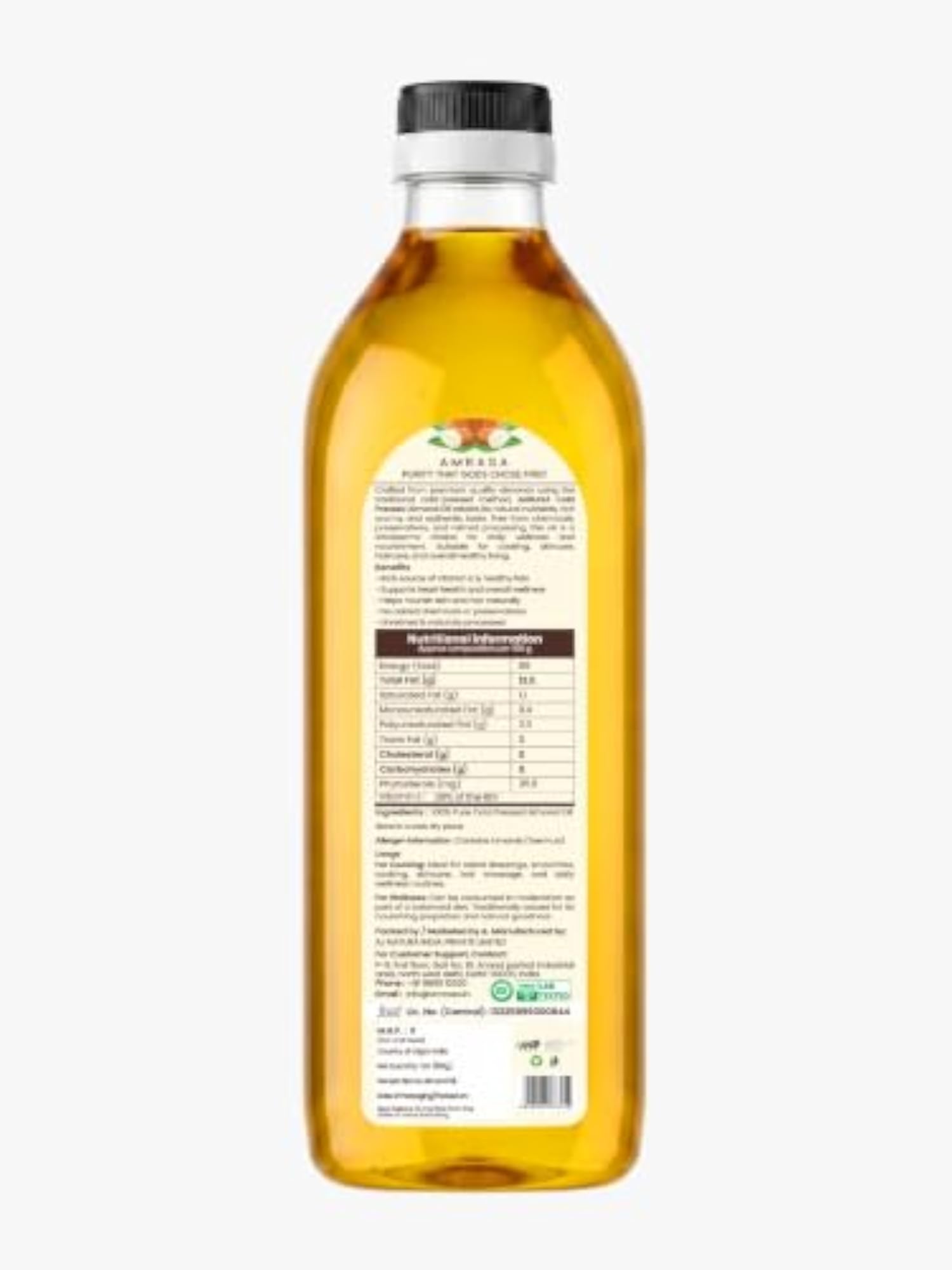 Cold Pressed Almond Oil, 5 Ltr