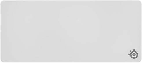 SteelSeries QcK Heavy Gaming Mousepad — Thicker, Non-Slip Silicone Rubber Base, Peak Tracking, Optimized for Gaming FPS, MOBAs, RTS, MMO — XXL Size 900 mm x 400 mm x 4 mm — White MousePad