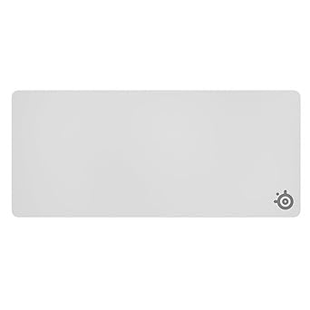 SteelSeries QcK Heavy Gaming Mousepad Thicker, Non-Slip Silicone Rubber Base, Peak Tracking, Optimized for Gaming FPS, MOBAs, RTS, MMO XXL Size 900 mm x 400 mm x 4 mm White