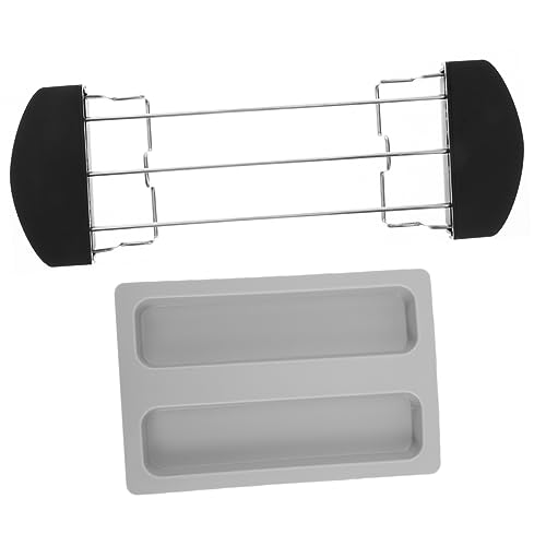 MAGICLULU 1 Juego parrilla tostadora servicio bandeja llevar calentamiento cajón portabocadillo rejilla para sandwich estante para tostadas a la parrilla estante para reemplazar el plastico