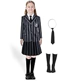CICOCI Girls Academy Uniform Costume For Kids School Classic Gothic Halloween Cosplay Outfit