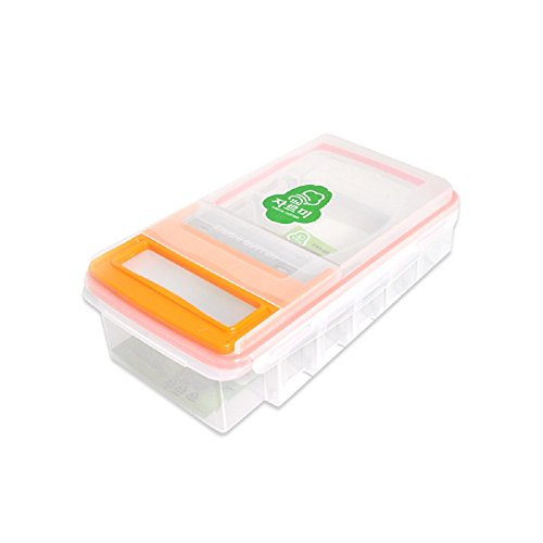 Kimchi Cutter Food Cutting Storage Tabla de Cortar y Almacenamiento con Cuchillo, Color Blanco y Naranja, 28x16.5x8.5 cm