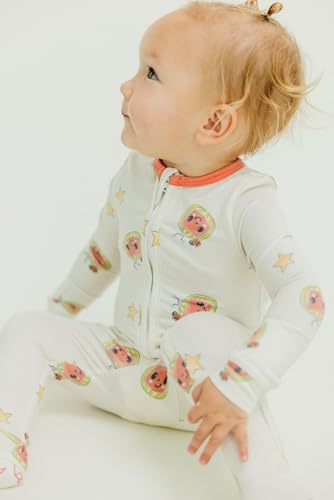 Image of Copper Pearl Baby Zip-Up Footie Pajamas - Soft Stretchy Sleep and Play Footies for Boys and Girls