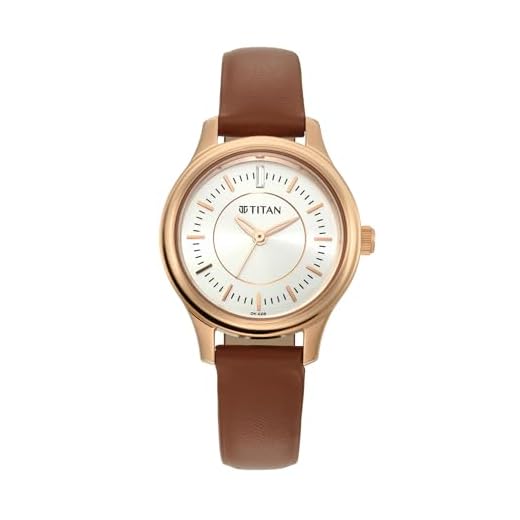 Titan Quartz Analog Silver Dial Leather Strap Watch for Women-2638WL01