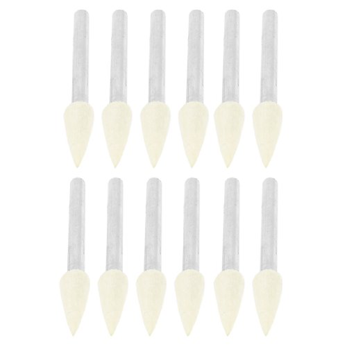Aexit 3mm Metal Abrasives drill hole 6mm Tapered Felt Bits Burrs Rotary Tool Set 12 in 1 Model:51as67qo238