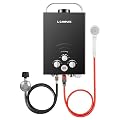CAMPLUX Portable Tankless Water Heater 1.58 GPM, BW158B Outdoor Propane Water Heater Camping with Dog Washing Hose Attachment with 11.48 FT Garden Hose for Pet Bathing