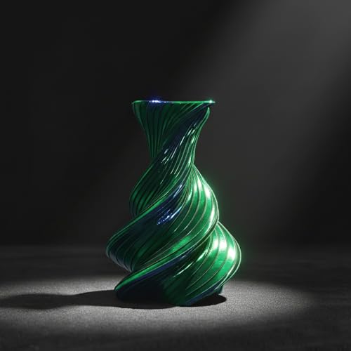 Image of Dual Color Silk PLA Filament 1.75mm Blue Green 1KG, Shiny High Gloss Finish, Seamless Color Transition, Neatly Wound, Accuracy + /-0.02mm Vacuum Packaging