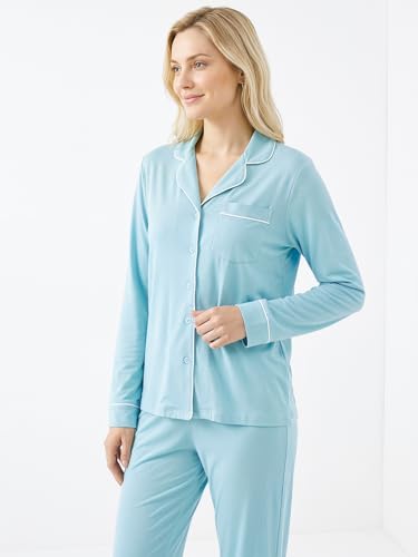 Image of Women's Petite Cotton Pajama Set Petite Length Pjs