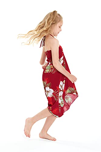 Image of Matchable Family Hawaiian Luau Men Women Girl Boy Clothes in Pineapple Garden Burgundy