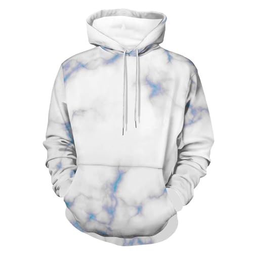 Sweatshirt pull pour homme femme style hoodie marbre taille S à manche longue