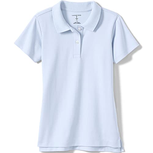 Image of Lands' End School Uniform Girls Short Sleeve Feminine Fit Interlock Polo Shirt
