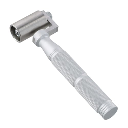Rodillo de Papel Tapiz Acero Inoxidable, Rollo de Papel Pintado de 40 mm, Mano Presión Edge Rodillo Soporte con Mango de Antideslizante para Bordes, Plano, Herramienta DIY