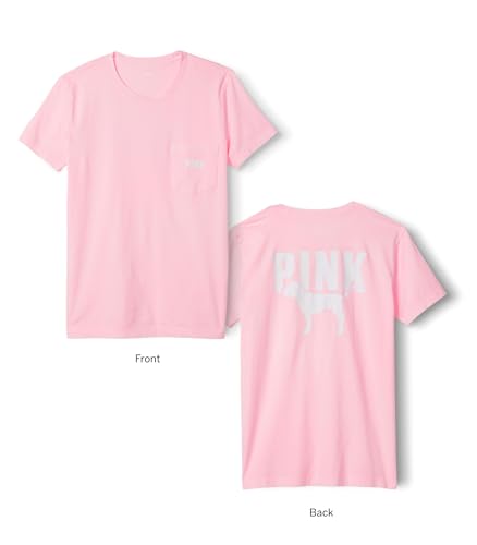 Victoria's Secret Pink Women's Oversized Campus T-Shirt, Pure Black, XS - image 4