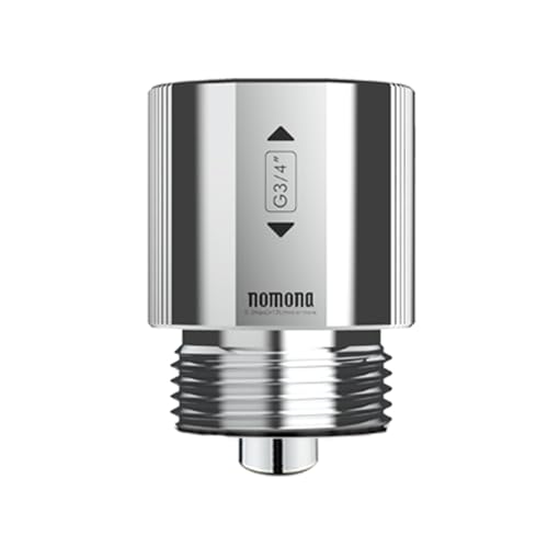 nomona Adaptador de conector de parada de agua con función de parada automática para lavadora, accesorios de latón cromado conector rápido (conector de parada de agua de rosca macho G3/4 pulgadas)