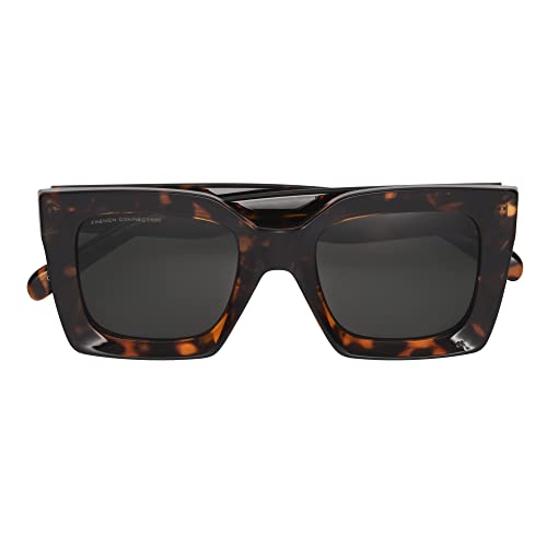 French Connection Maggie Square Sunglasses For Women, Crystal Oatmeal, 51mm Lens Width2