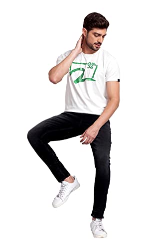 Image of Spykar Men's Kano Slim Fit Mid-Rise Jeans (Ankle Length)