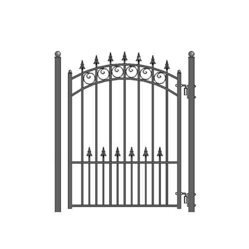 Image of ALEKO Driveway Pedestrian Gate | Metal Garden Gate | Pedestrian Door for Steel Gate | Anti-Rust Steel Gate | Prague | 5 ft
