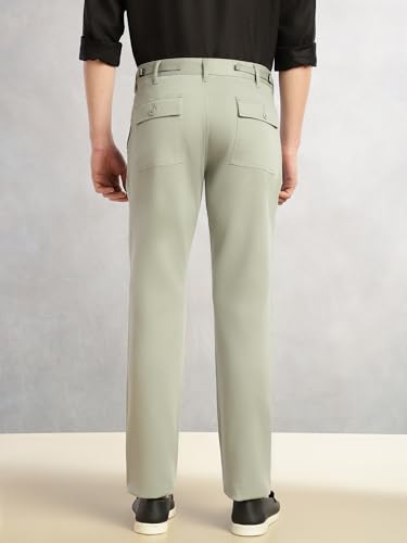 Image of Thomas Scott Men's Cricket Club Collection Straight Fit Chinos | Mid-Rise | Solid | Woven | Casual Trouser