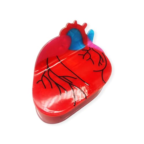 Pinza para cabello diseño corazón anatómico miniatura 1