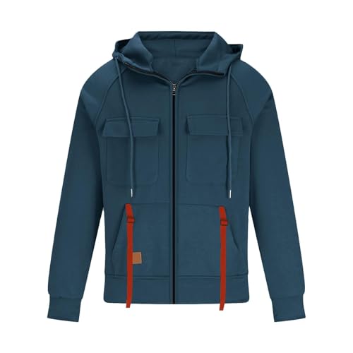 Full Zip Hoodies for Men Plain Workout Jacket Heavyweight Streetwear Trendy Clothing Fall Clothes2