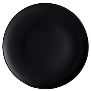 Restaurant Value, Stoneware Coupe Shape Plate 12.25″, Matte Black, Case of 12